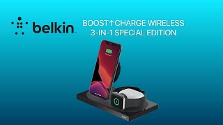 Belkin Boost↑Charge 3In1 Special Edition Wireless Charger Unboxing amp Review [upl. by Ayit]