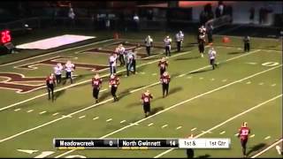 North Gwinnett WR Nate Brown takes screen pass in for TD [upl. by Kussell]