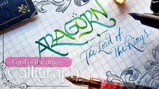 Lord of the Rings calligraphy  hermosa caligrafía antigua  Lettering [upl. by Rediah]