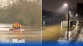 Storm Henk Britain suffering from devastating flooding as the country was battered by heavy rain [upl. by Eseilenna]