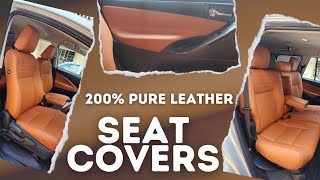 100 PURE LEATHER NAPPA SEATCOVERS IN INNOVA CRYSTA  NOT REXINE OR PU LEATHER NAPPA 9550010888 [upl. by Eta516]