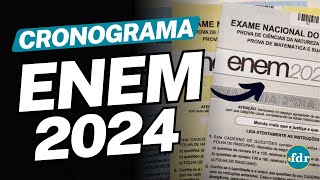 CRONOGRAMA ENEM 2024 VEJA AS DATAS DAS PROVAS INSCRIÇÃO GABARITO OFICIAL E RESULTADO DA PROVA [upl. by Aivatnohs672]