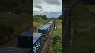 directrailservices 88 004 down freightliner at Badger Bridge at 75mph [upl. by Ymled]