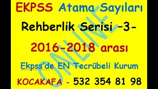 Ekpss 2016 sınavı ile 20162018 yılları arasında sınav istatistikleri 3Rehberlik videomuz Kocakafa [upl. by Alvina809]