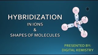 HYBRIDIZATION IN IONS  MOLECULAR GEOMETRIES AND BOND ANGLES OF IONS  HYBRIDIZATION CHEMISTRY [upl. by Stent642]