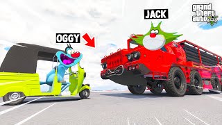 Oggy Doing Prank In FACE TO FACE TRUCK VS TRUCK CHALLENGE Super Funny😱 GTA5 [upl. by Opiuuk173]