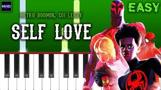 Metro Boomin Coi Leray  Self Love  Piano Tutorial EASY SpiderMan Across the SpiderVerse [upl. by Myles]