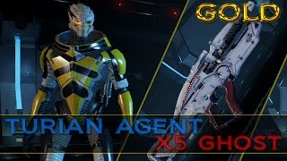 Mass Effect Andromeda Turian Agent wX5 Ghost X Assault Rifle [upl. by Howund]