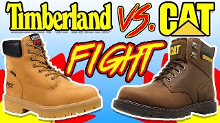 Best Budget Work Boot  Timberland Pro VS CAT  CUT IN HALF [upl. by Bogie]