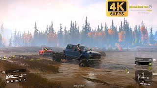 Snow Runner  Ford F150 SuperDuty Max Mod  Recovering Drowned Trucks  4K [upl. by Tades]