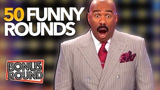 50 FUNNY Family Feud Steve Harvey Answers amp Rounds [upl. by Aelam]