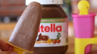 Domowy przepis na lody z nutelli lody czekoladowe na patyku Nutella popsicle [upl. by Dugan872]