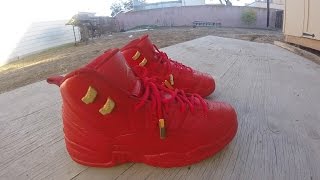 Custom Jordan 12 quotValentine Dayquot  Time Lapse [upl. by Nocaed664]