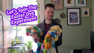 Spinning the Easter Dye Experiment Into Yarn [upl. by Brianne592]