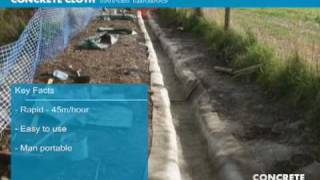 Concrete Cloth Ditch Lining [upl. by Hogarth]