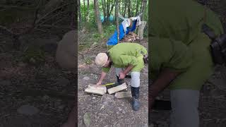 Log Grenade Splitting Wedge outdoorlife bushcraft [upl. by Adaline]