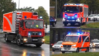 Personenunfall mit Zug 🚨 Einsatzfahrten 》NEF  RW  WLF  Neuer ABSchiene  Berliner Feuerwehr [upl. by Acirret]