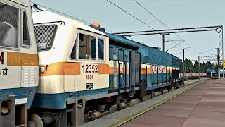 Wdp4d amp Wdg4 Coupling Bharat Stream Express amp Departs with Loud wdg4 siliguri Honking  Railworks 3 [upl. by Tirrell299]