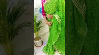 Meesho green saree 🧿🥰messhoshopping [upl. by Cilurzo]