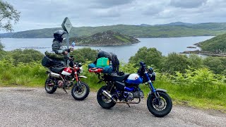 HONDA MONKEY UK TOUR Day 5 The long ride west round the NC500 to John o Groats 🏴󠁧󠁢󠁳󠁣󠁴󠁿 [upl. by Orren]