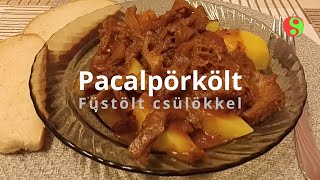 Pacalpörkölt füstölt csülökkel bográcsban [upl. by Greenberg]