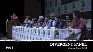 Divergent Movie ComicCon 2013 panel  Part 2 [upl. by Izogn]