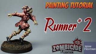 How to Paint Runner Sculpt2 from Zombicide 2nd Edition  Miniature Painting Guide E14 [upl. by Ebby]