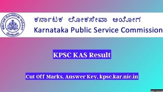 KPSC KAS 2024 Result Cut Off Marks Answer Key kpsckarnicin [upl. by Artep]