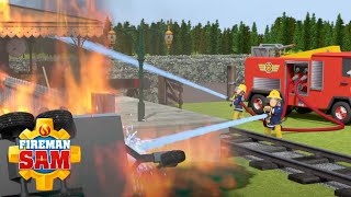 Big Fire 🔥 Police Team Up With Fireman Sam 🚔  Fireman Sam Official  Cartoons for Kids [upl. by Abisia]