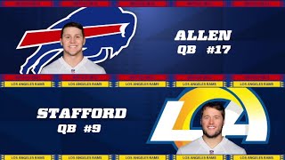 Madden 22 Simulation Buffalo Bills at Los Angeles Rams [upl. by Michey]