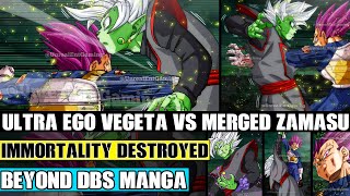 Beyond Dragon Ball Super Ultra Ego Vegeta Vs Merged Zamasu Immortality Destroyed In The Future [upl. by Yeniar]