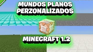 COMO CREAR MUNDOS PLANOS PERSONALIZADOS  MINECRAFT PE 12  FACIL  TRUCO CON COMANDOS [upl. by Aryek609]