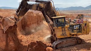 Huge Caterpillar 6040 Excavator Working In Coal Mines  3 Hours Movie [upl. by Yeldud]