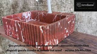 Lavabo rosso da appoggio [upl. by Tarrant]