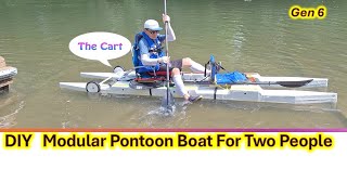 DIY Modular Pontoon Boat For Two People [upl. by Balch]