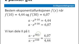 3 6b eksponentialregresjon [upl. by Symon]