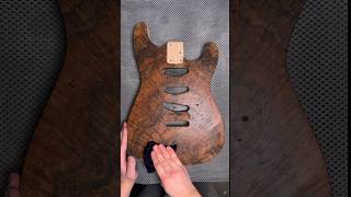 gorgeous burl strat customguitar bass handcrafted guitar guitarfinish luthier wood [upl. by Natalie]