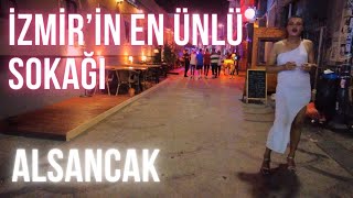 ALSANCAK BORNOVA SOKAĞI  GECE YÜRÜYÜŞÜ  BORNOVA STREET  NIGHT WALKING TOUR  4K [upl. by Yelnikcm]