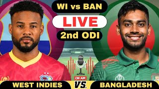 Live WI vs BAN  West Indies vs Bangladesh Live 2nd ODI Match  WI vs BAN Live Match Today 2024 [upl. by Shishko]