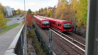 Helsinki Metro Trains  Autumn in Helsinki Finland  Train Spotting in Helsinki [upl. by Montford]