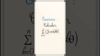 Calcul dune somme avec des coefficients binomiaux et des cosinus [upl. by Asselam96]