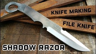 Knife Making  Shadow Razor File Knife [upl. by Roley]