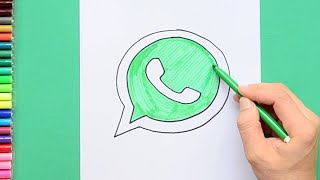 How to draw WhatsApp Logo [upl. by Trimmer]