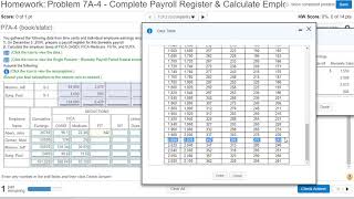 Problem 7A4 Complete a Payroll Register amp Calculate Employer Payroll Taxes [upl. by Bradan]