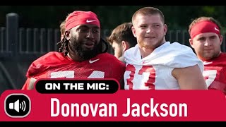 Ohio States Donovan Jackson on what hes seen from the offensive line [upl. by Nadean875]