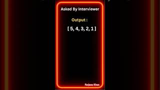 Reverse a string array and number in javascript interview learning codinginterview shortvideo [upl. by Atinod]