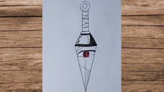 How To Draw KAKASHI in Kunai  Easy Drawing Tutorial  Como desenhar KAKASHI em Kunai [upl. by Oidale]