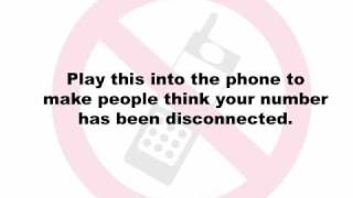 Disconnected Phone Message  Stop Telemarketers [upl. by Essilem]