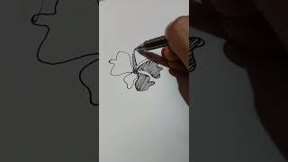 Line draw flower 💐💐shortsvideo drawing ornamental art sketch youtube [upl. by Ennire]