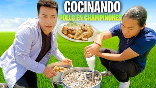 COCINAMOS POLLO EN SALSA DE CHAMPIÑONES  FERNANDO OTAVALO VLOGS [upl. by Fernyak227]